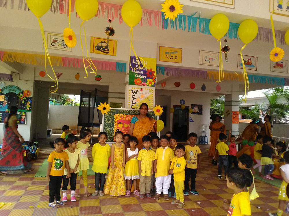 Yellow Colour Day Celebrations At Nagole 07 Spring Board Academy And 